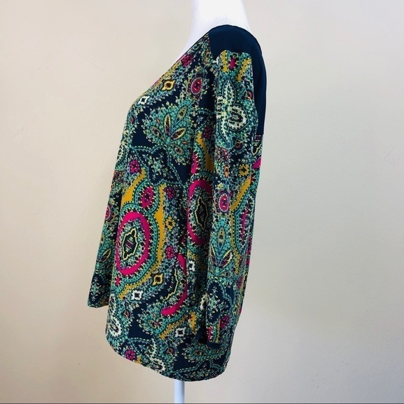 Alya Boho Pattern Flowing Shirt Tunic S - Picture 3 of 8